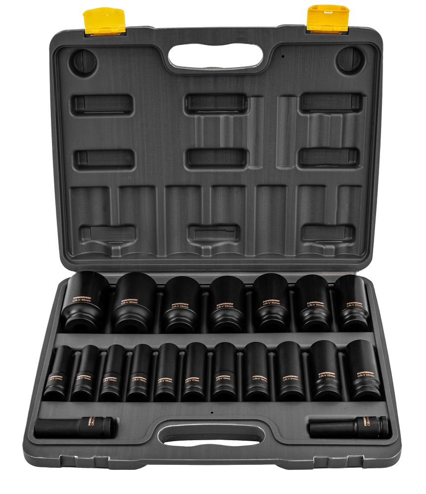 Sada rázových hlavic HEX Powermat PM1382 – přepravní taška