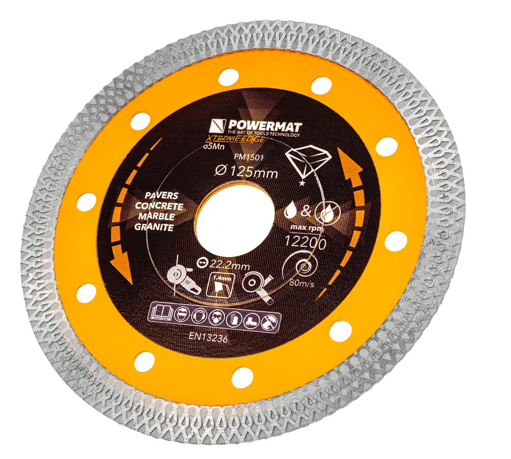 Diamantový kotouč 125 mm Powermat PM-TDCS-1257T – otvor 22,23 mm