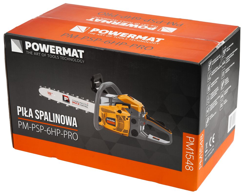 Benzínová pila Powermat PM-PSP-6HP-PRO – lišta 45 cm
