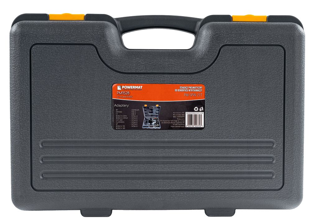 Pneumatický stahovák vstřikovač Powermat PM-SPW-21T – adaptéry v kufříku