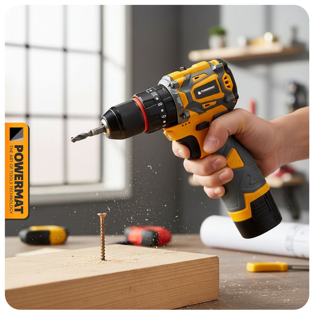 Aku vrtačka Powermat PM-WA-16.8V-1.5M — nastavení spojky