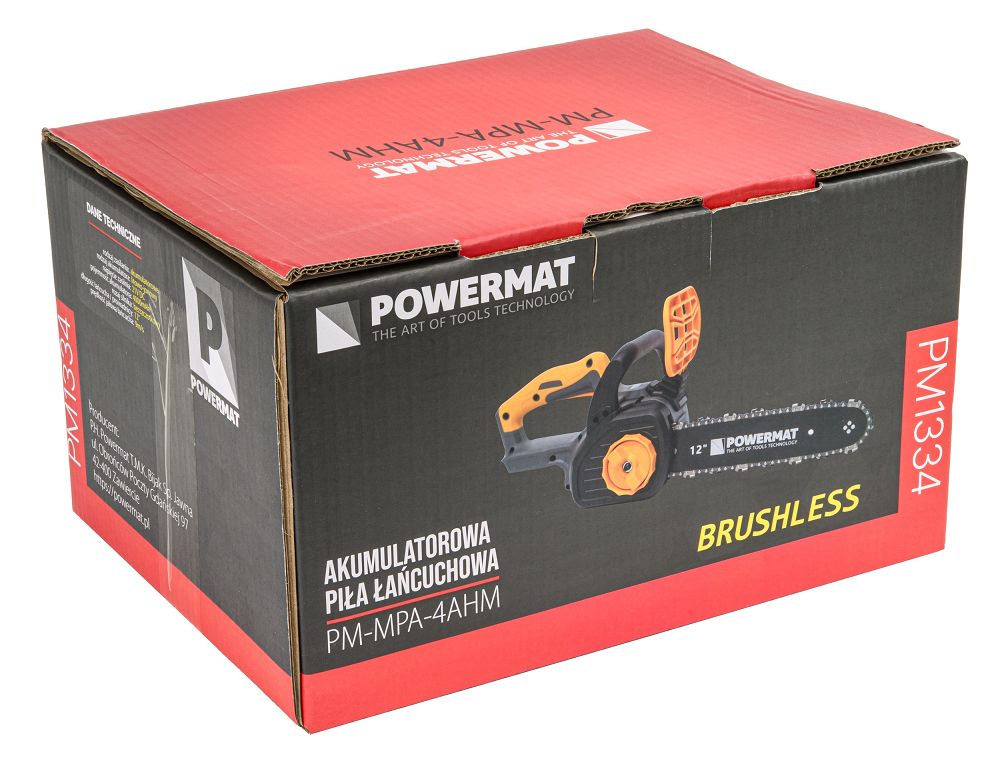 Akumulátorová pila Powermat PM-MPA-4AHM – boční pohled