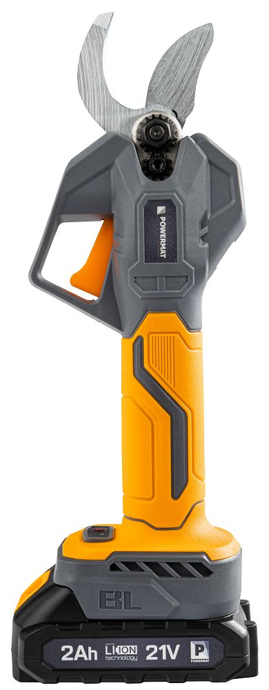Akumulátorový nůžkový sekátor Powermat PM-SA-21V-2AM – bezuhlíkový motor