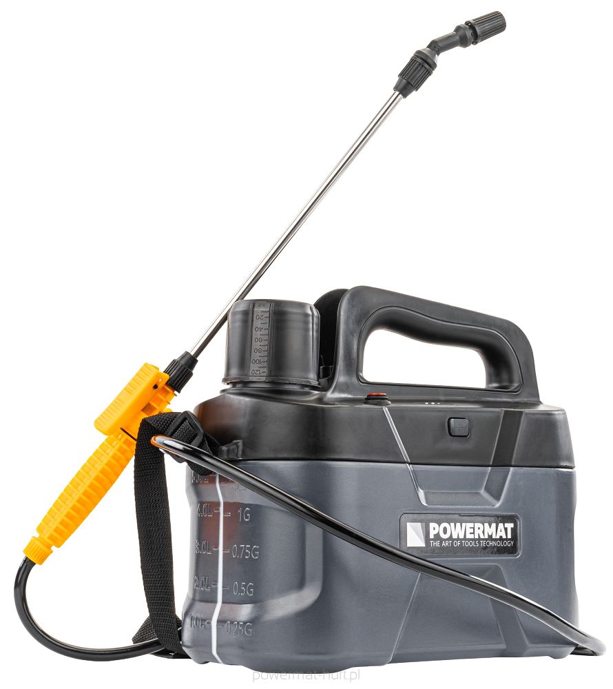 Akumulátorový postřikovač Powermat PM-OA-5KA – celkový pohled