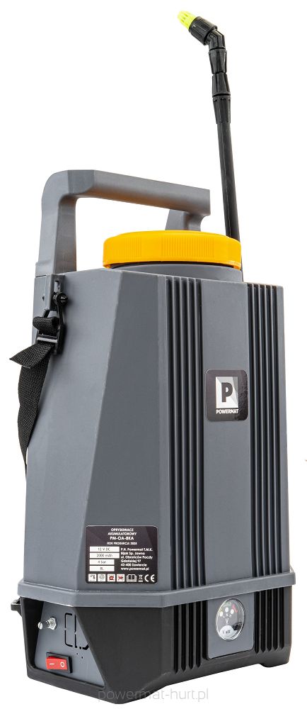 Akumulátorový postřikovač Powermat PM-OA-8KA – celkový pohled