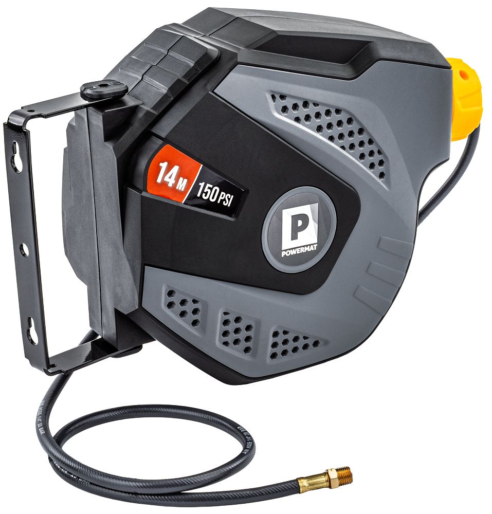Automatický buben na pneumatickou hadici Powermat 14m – automatické navíjení
