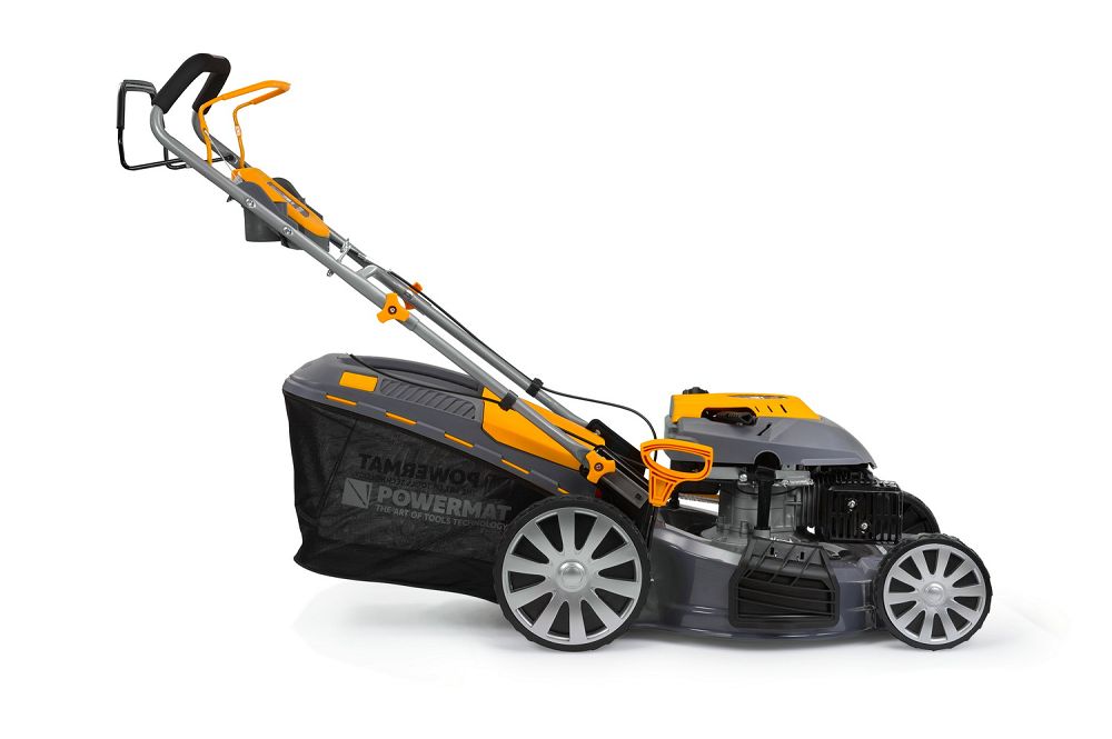 Benzínová sekačka Powermat PM-KSS-700SH – sběrný koš 60 litrů
