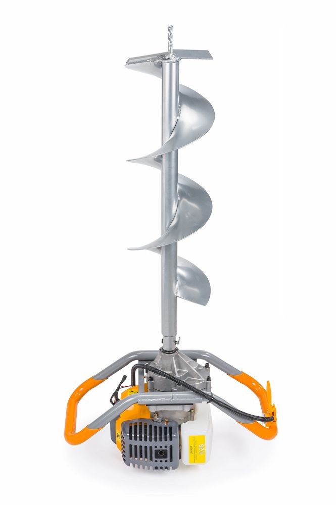 Benzínová vrtací souprava Powermat PM-SWG-600N-3W – ergonomické rukojeti