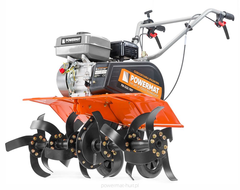 Benzínový kultivátor Powermat PM-GGS-700Y – celkový pohled