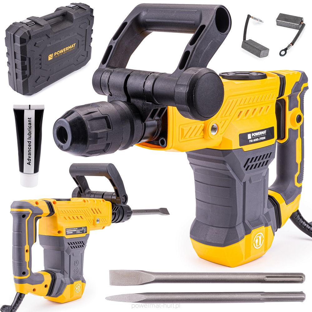 Bourací kladivo SDS-MAX 2900W Powermat PM-MWB-2900M – celkový pohled