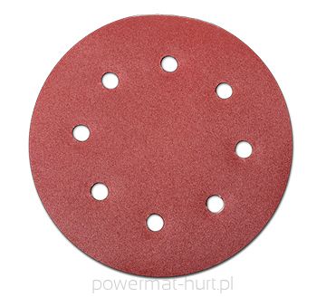 Brusný papír pro sádrokarton P120 190 mm 8 otvorů Powermat PM0525 – pohled na kotouč