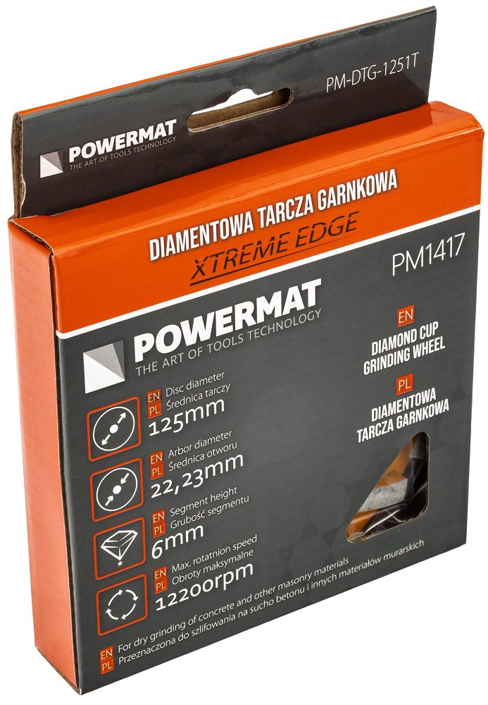 Diamantový hrncový kotouč Powermat PM-DTG-1251T – diamantové segmenty