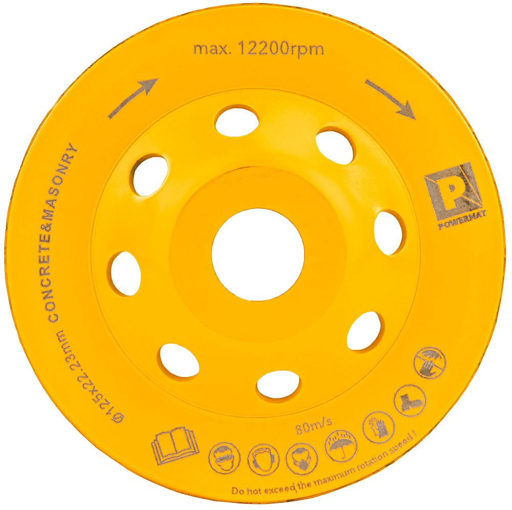 Diamantový kotouč hrncový 125 mm – montážní otvor