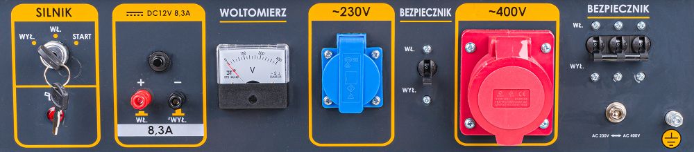Powermat PM-AGR-7500M-EL ovládací panel