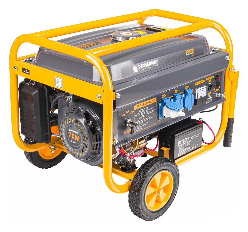Elektrocentrála Powermat PM-AGR-3000M2KE – transportní kolečka