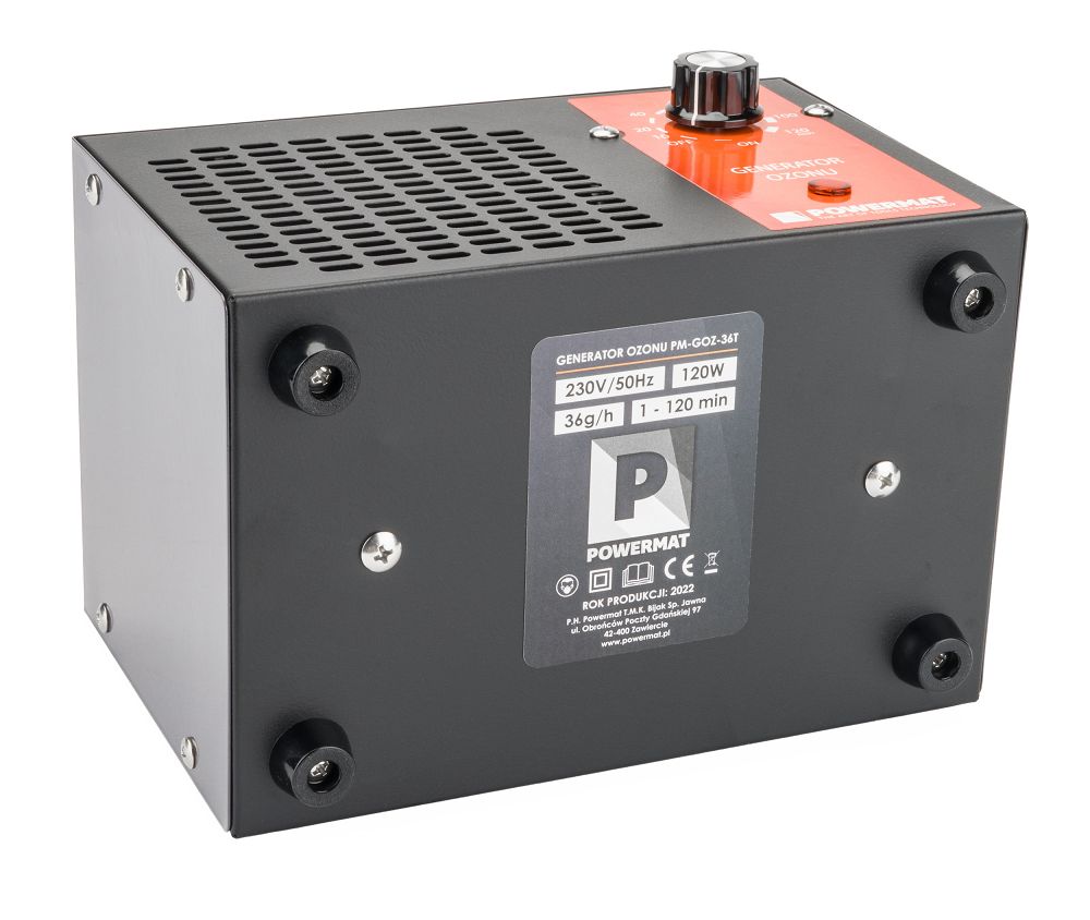 Generátor ozonu Powermat PM-GOZ-36T – ovládací panel