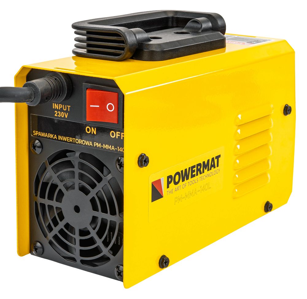 Invertorová svářečka Powermat PM-MMA-140L — detail ovládání