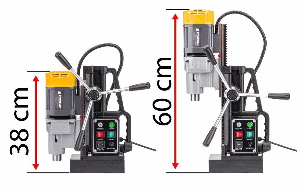Powermat PM-WM-2100T – rozměry stroje