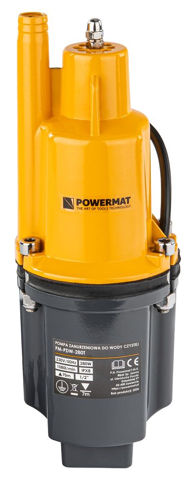 Membránové čerpadlo Powermat PM-PDW-280T – přívodní kabel 10 m