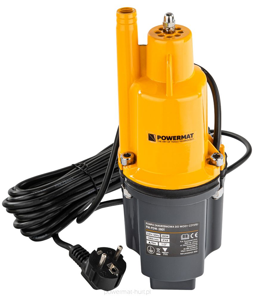 Membránové čerpadlo Powermat PM-PDW-280T – celkový pohled