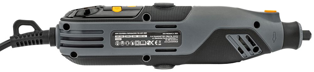 Mini přímá bruska Powermat PM-MST-200T – příslušenství v kufříku