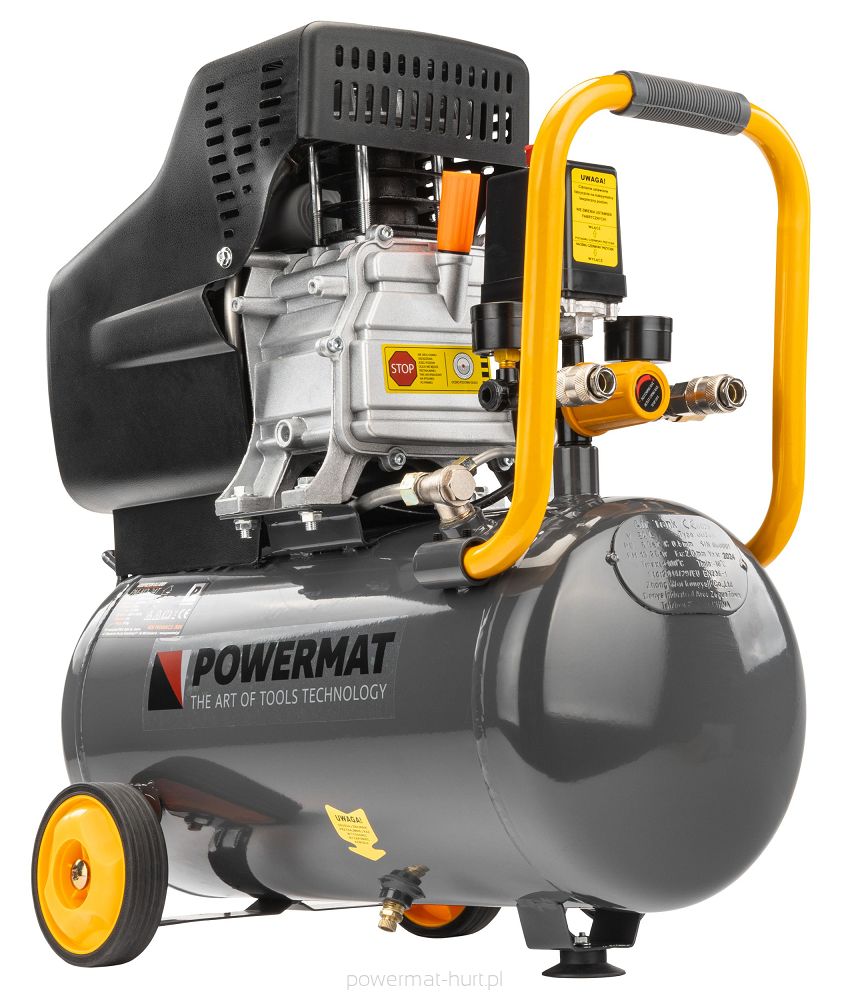 Olejový kompresor Powermat PM-KO-24T – celkový pohled