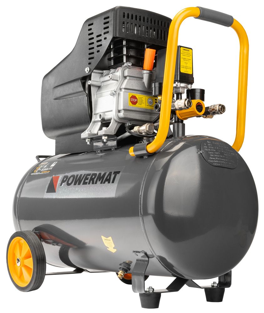 Olejový kompresor Powermat PM-KO-50T – motor a hlava kompresoru