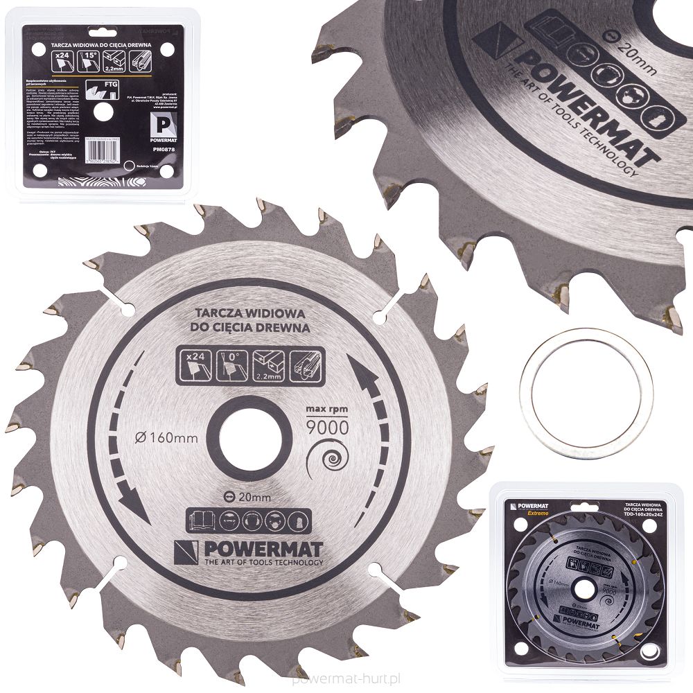 Pilový kotouč Powermat 160x20mm 24 zubů – celkový pohled