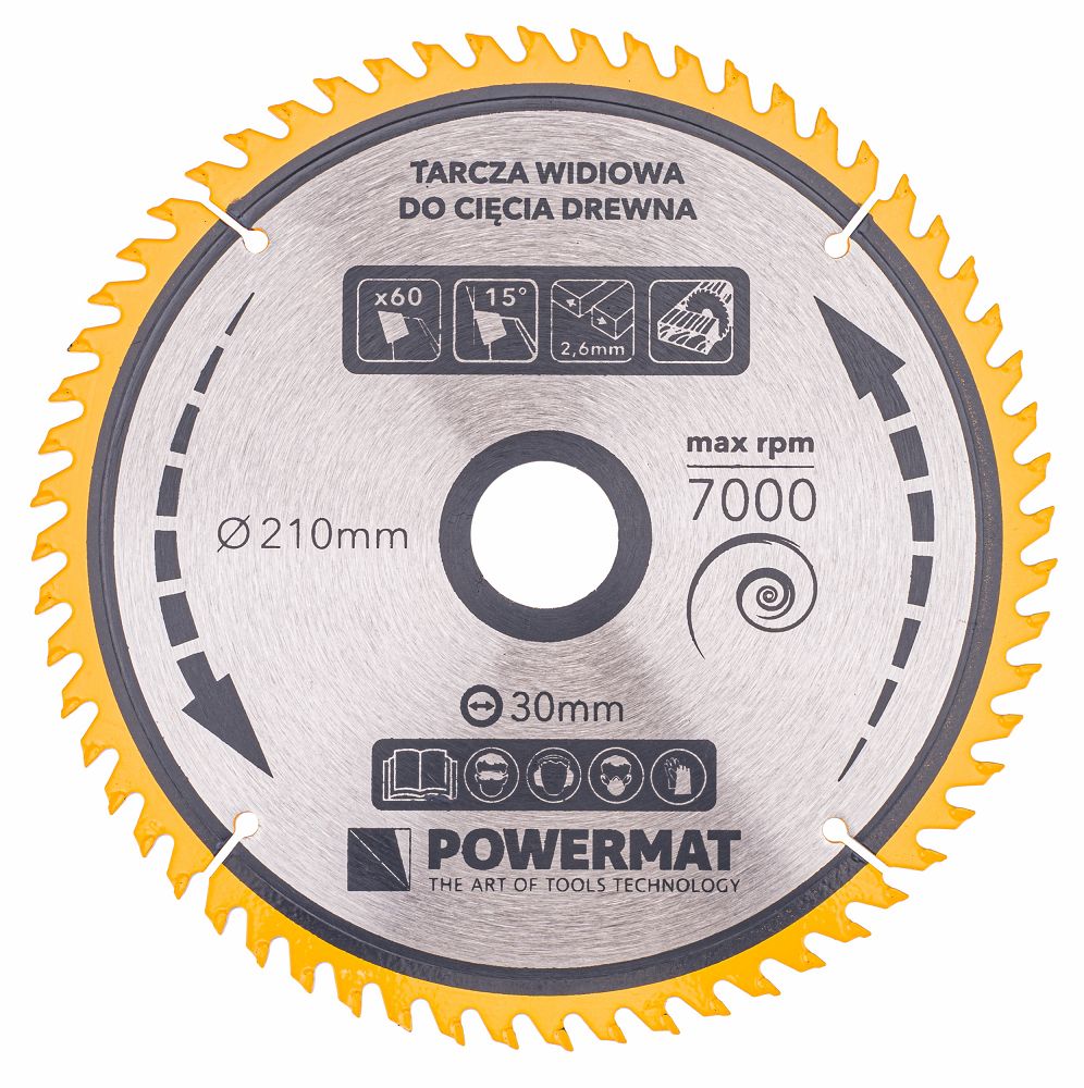 Pilový kotouč Powermat 210x30 — detail zubů TCT
