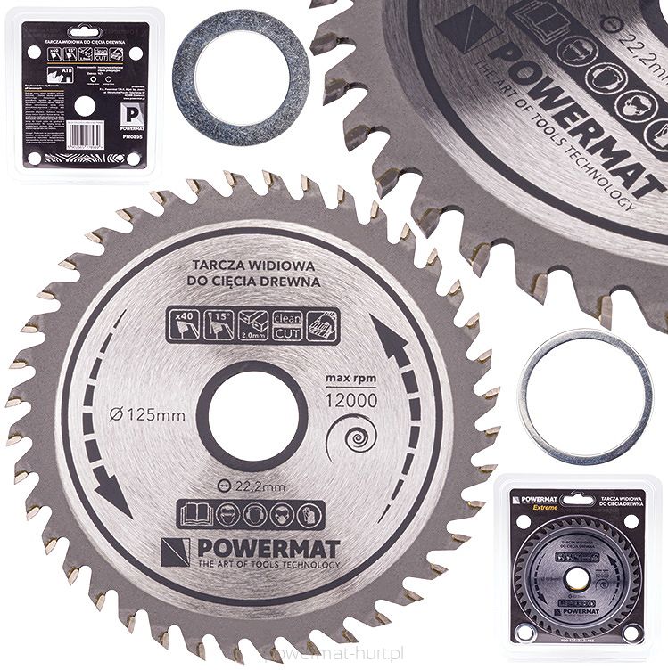 Pilový kotouč Powermat 125mm 40 zubů – celkový pohled