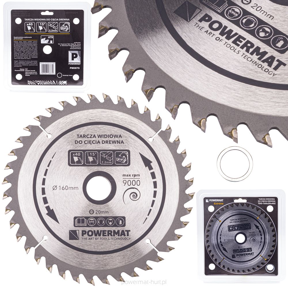 Pilový kotouč Powermat 160x20 mm 40 zubů – celkový pohled