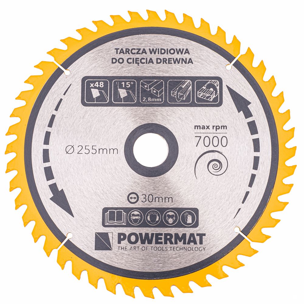 Pilový kotouč Powermat 255x30mm – detail ozubení TCT