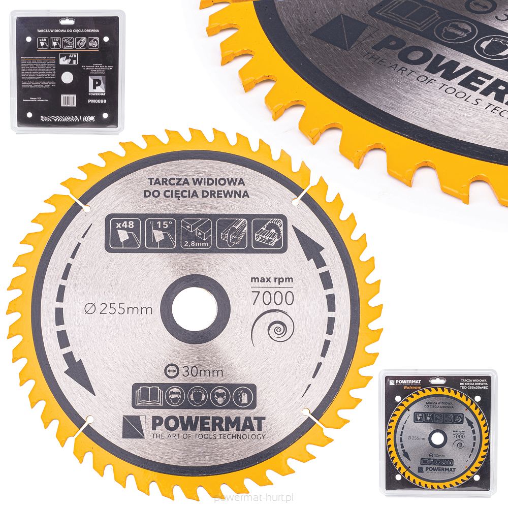 Pilový kotouč Powermat 255x30mm 48 zubů – celkový pohled