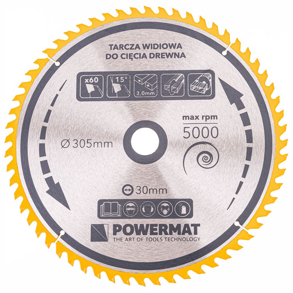 Pilový kotouč 305 mm Powermat PM0902 – detail zubů ATB