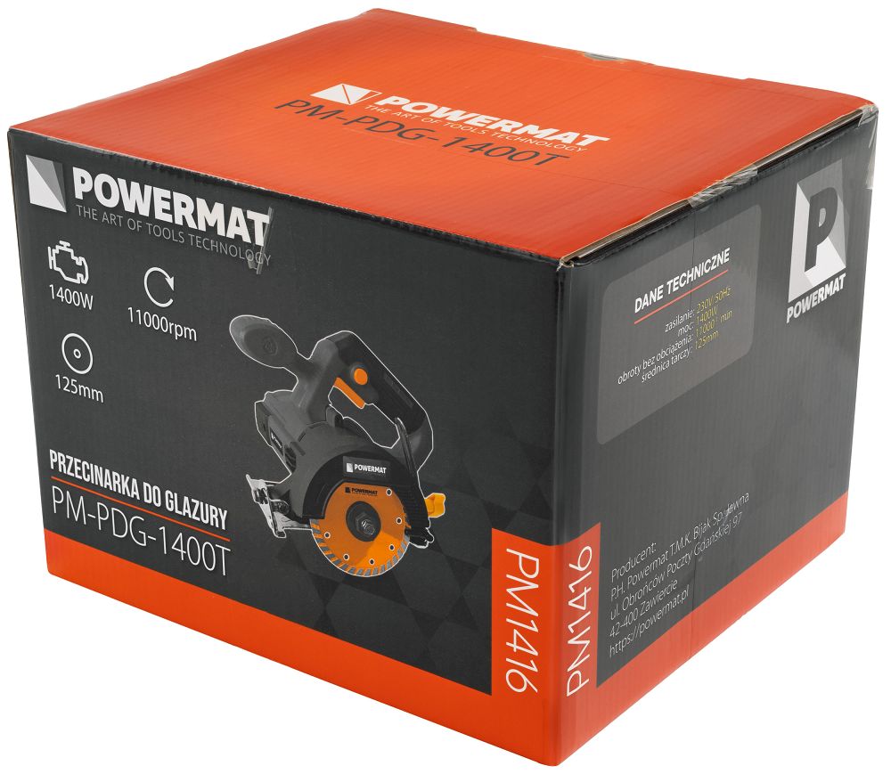 Řezačka na dlažbu Powermat PM-PDG-1400T – diamantový kotouč