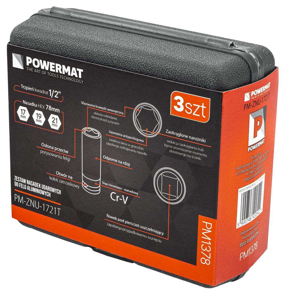 Sada nástrčných klíčů Powermat PM1378 – materiál CR-V