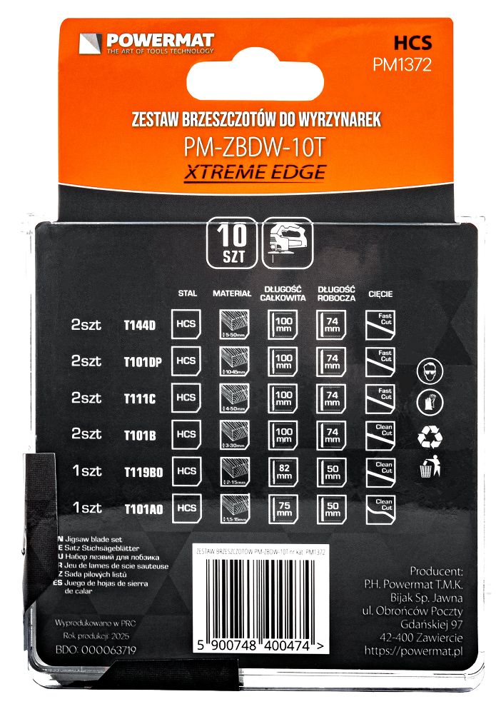 Sada pilových plátků PM-ZBDW-10T – uchycení typu T