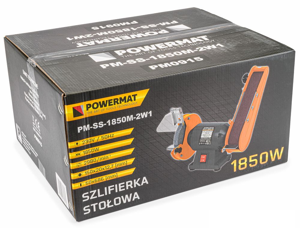 Stolní bruska Powermat – pohled shora