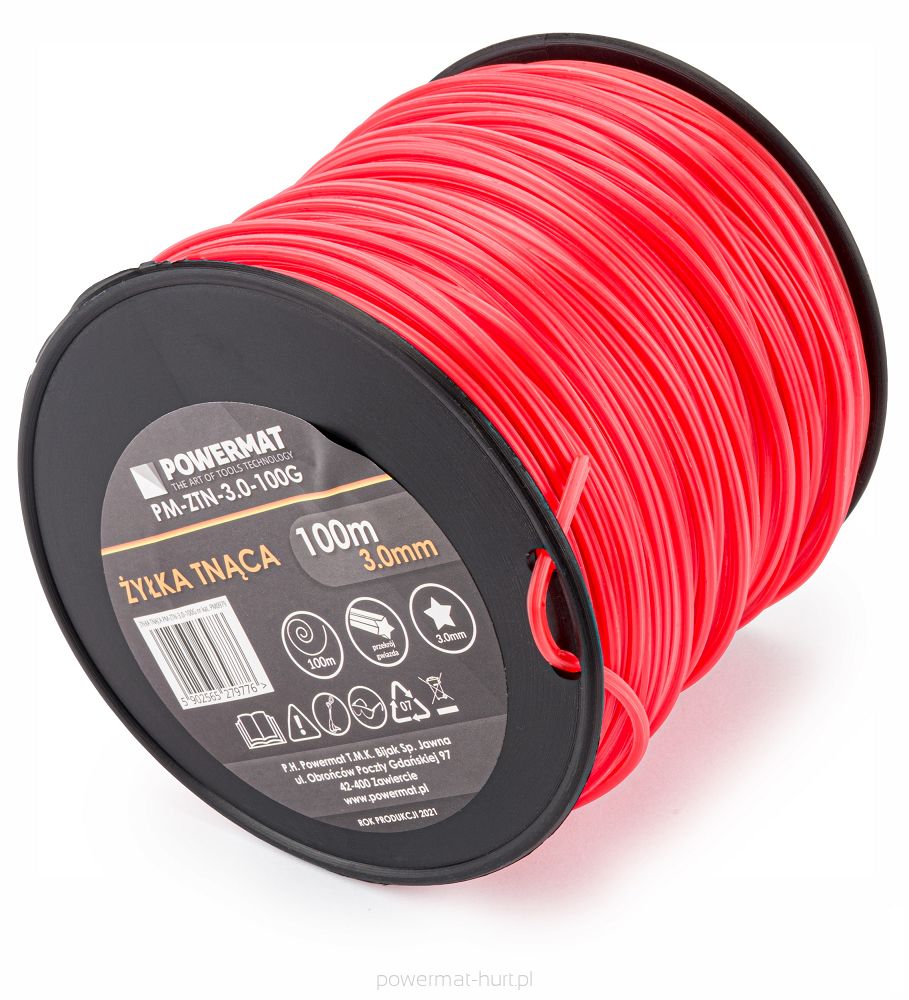 Struna na křovinořez Powermat PM-ZTN-3.0-100G — celkový pohled na balení