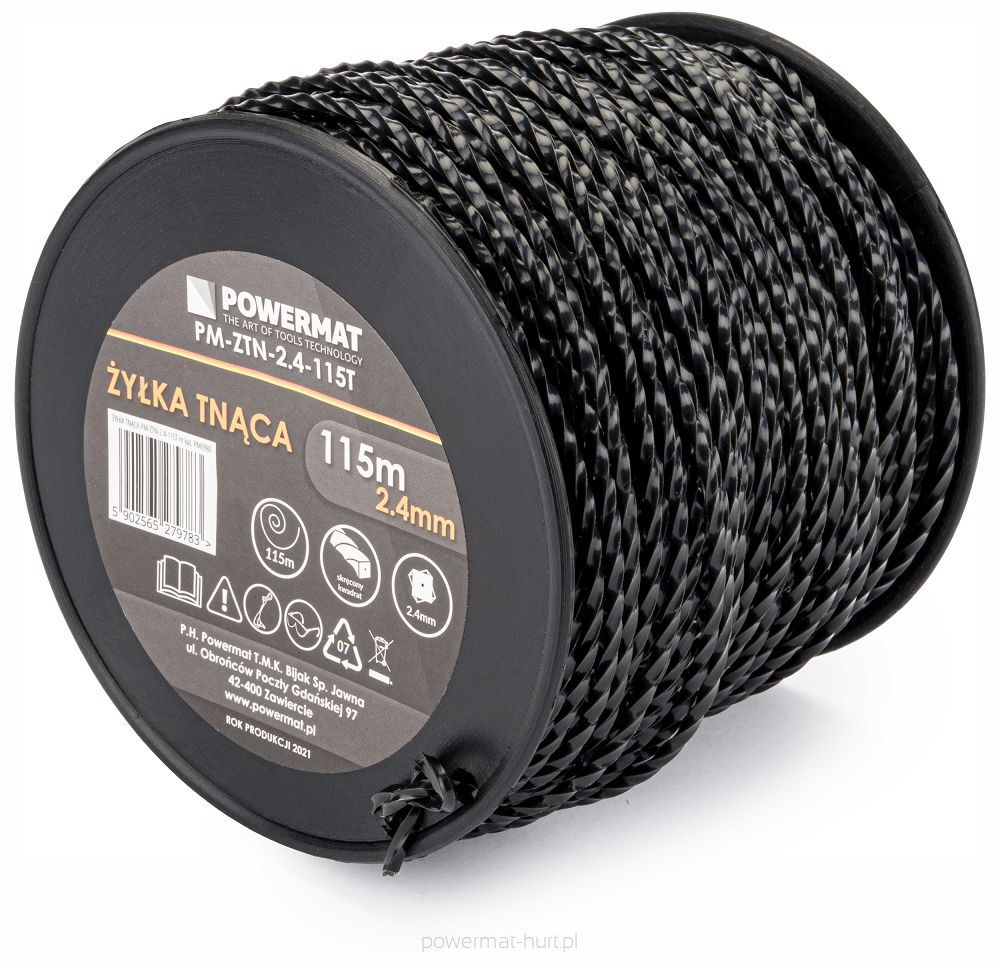 Struna pro křovinořez Powermat 2,40 mm — celkový pohled