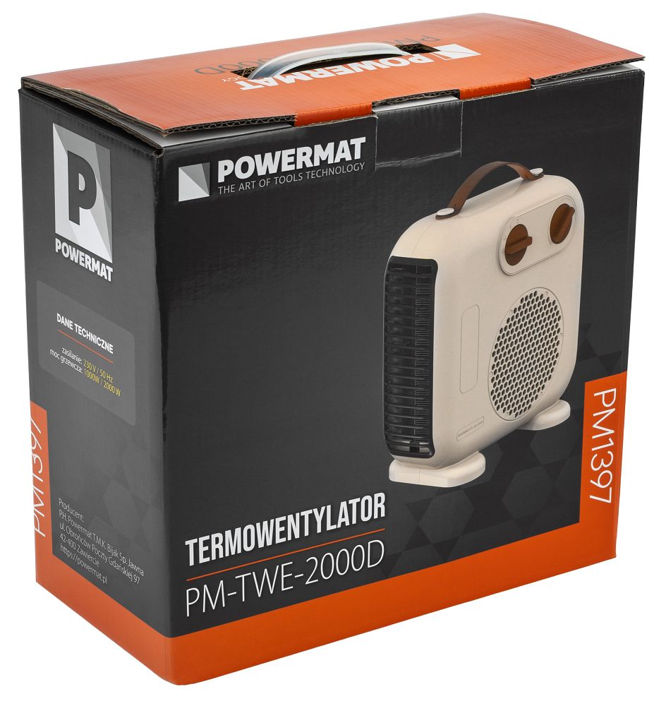 Termoventilátor Powermat PM-TWE-2000D – ovládací prvky