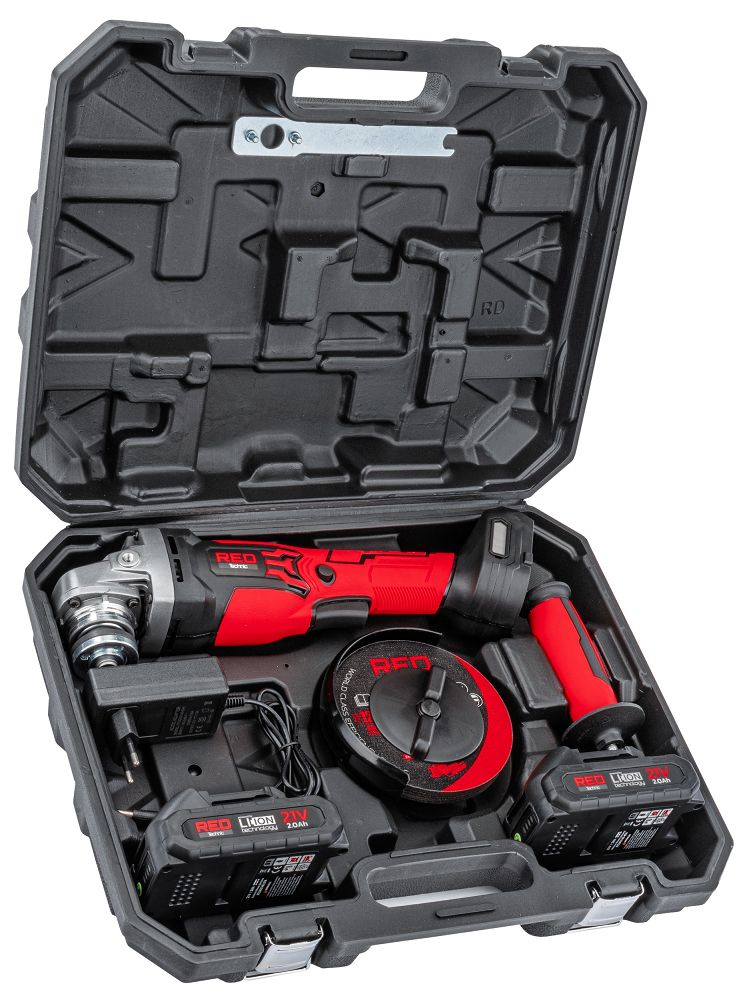 Akumulátorová úhlová bruska Powermat RTSZK0140 – detail kotouče 125 mm