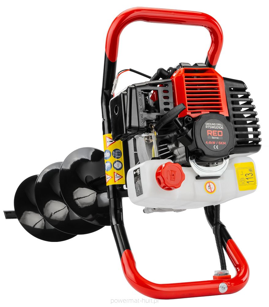 Benzínová vrtací souprava Powermat RTSWG0106 – celkový pohled