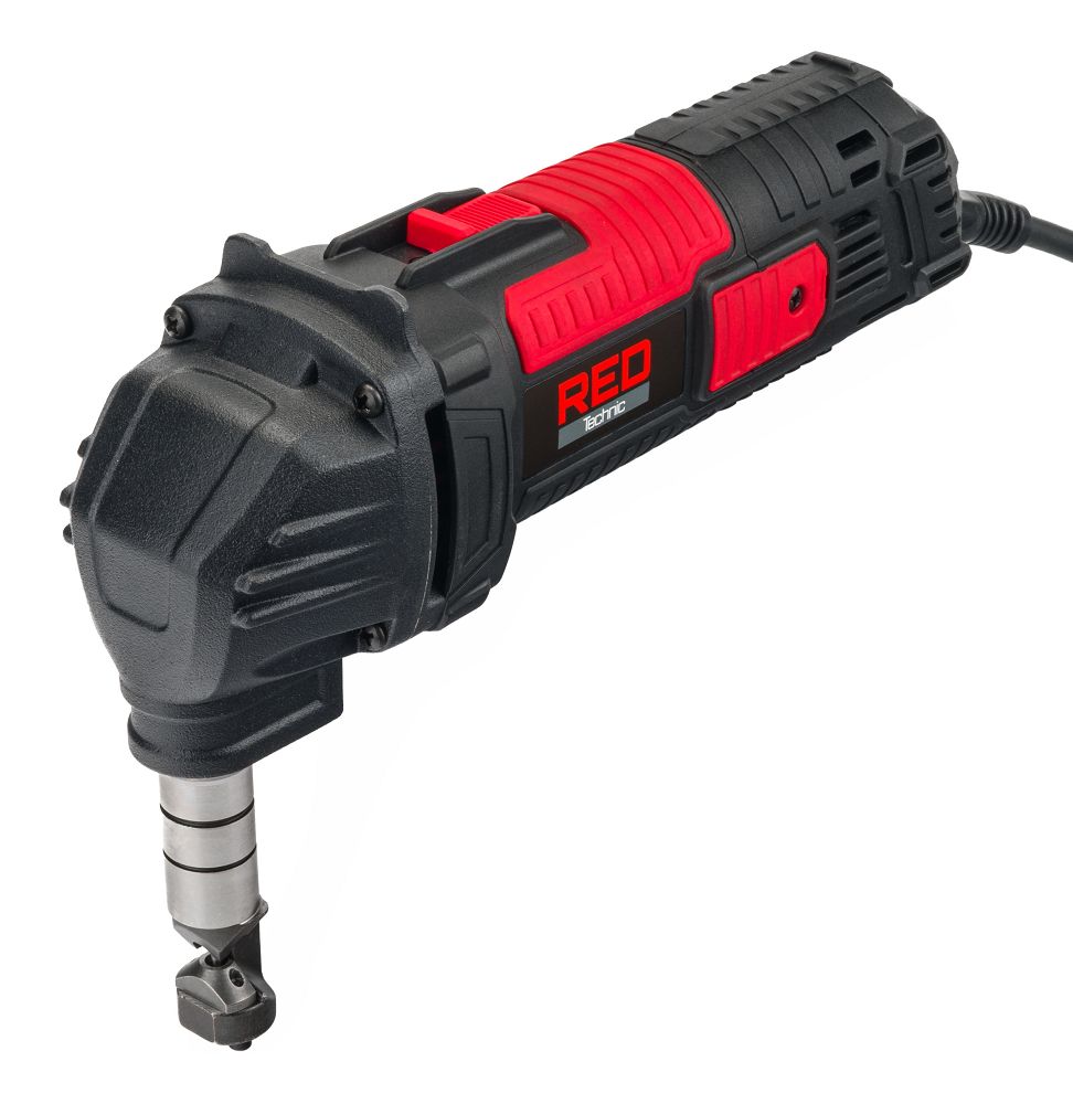 Elektrické nůžky na plech RED TECHNIC RTNSDB0014 – detail řezací hlavy