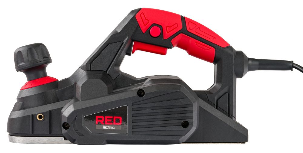 Elektrický hoblík RED TECHNIC RTSE0041 — V-drážka a základna