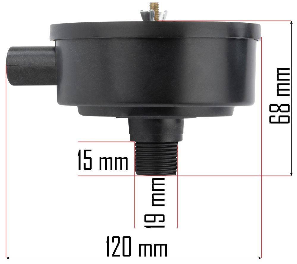 Filtr vzduchu Powermat – rozměry a závit 1/2 palce