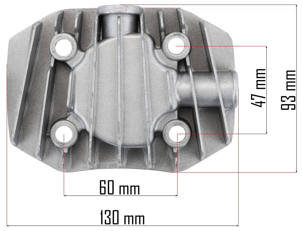 Hlava válce Powermat PM-KO-24T-GC – rozměrový výkres