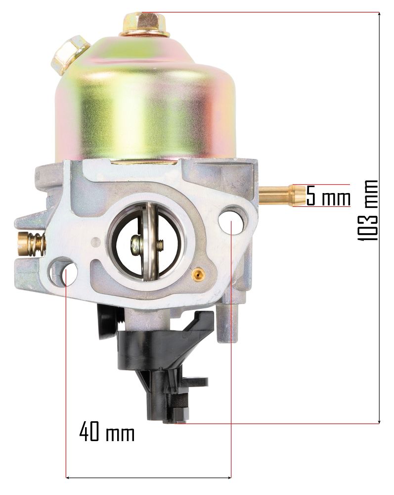 Karburátor Powermat PM-KSS-700SH-GA — rozměry a detail