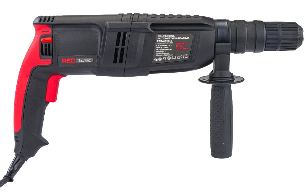 Kombinované kladivo RED TECHNIC RTMWU0094 – upínání nástroje