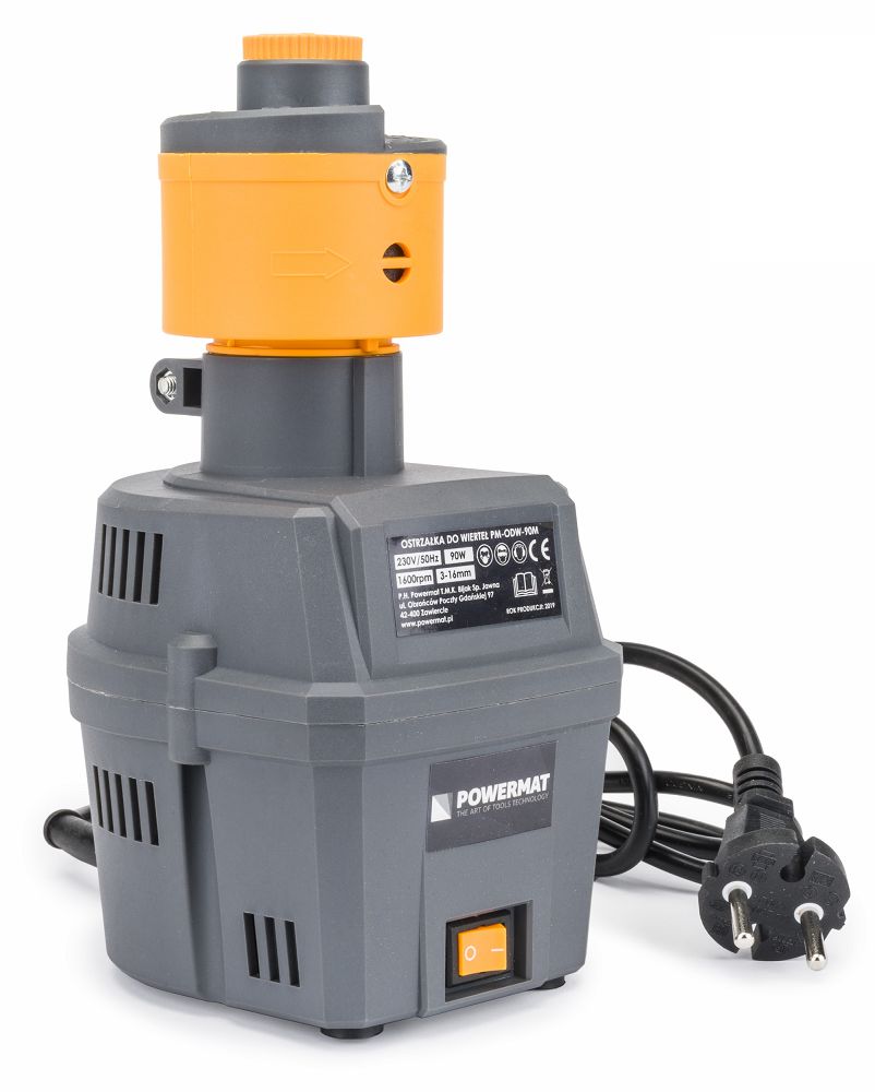Ostřička na vrtáky Powermat PM-ODW-90M – vložení vrtáku